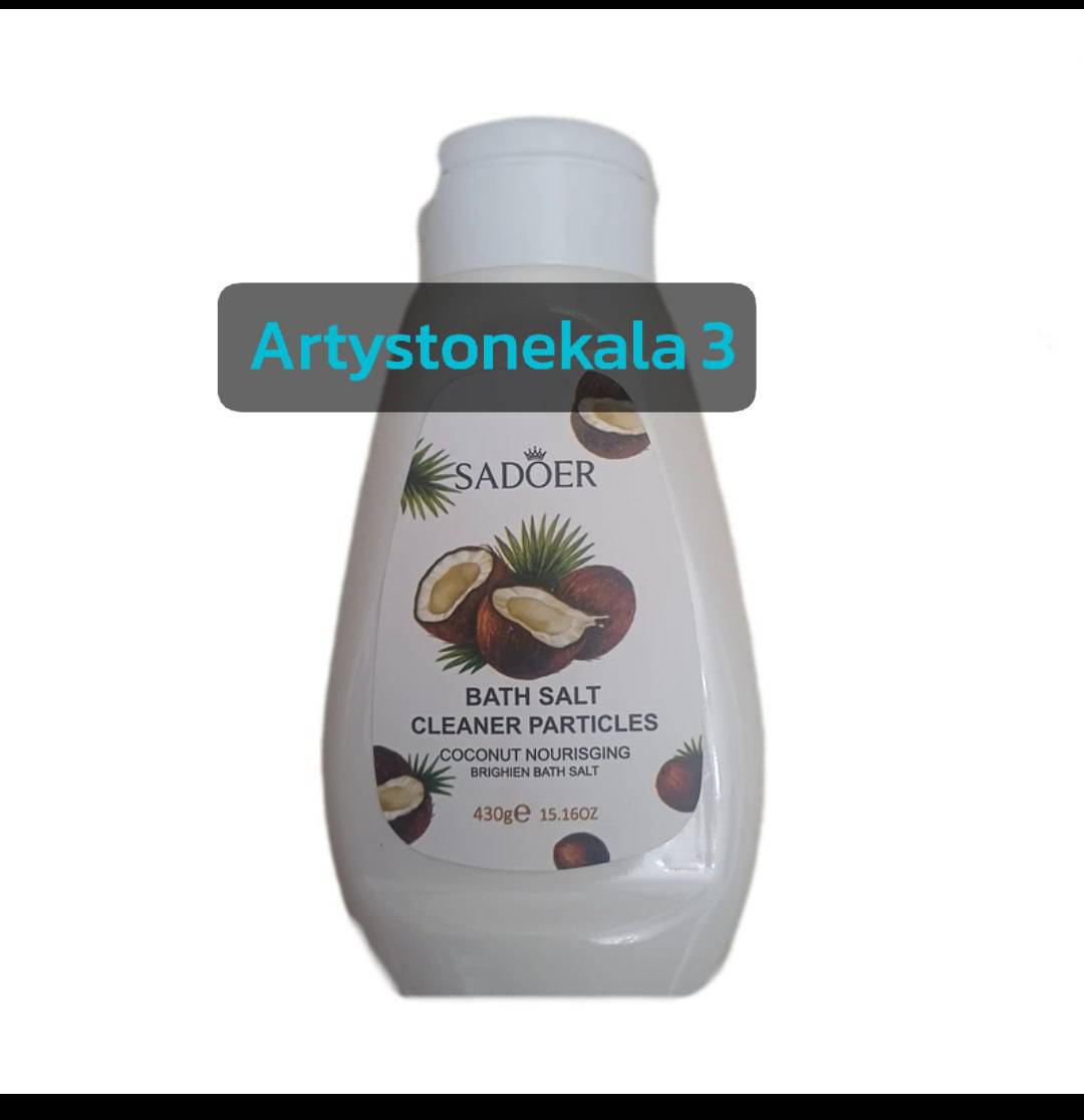 کد A61    نمک ژل حمام سادور مدل نارگیل وارداتی خارجی وزن ۴۳۰گرم