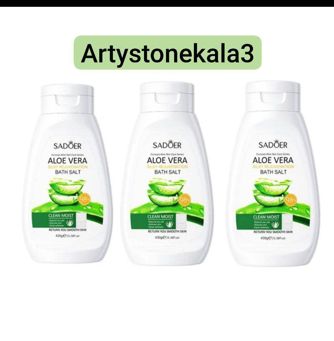کدA33  نمک ژل حمام سادور مدل آلوئه ورا  وارداتی خارجی  وزن 430 گرم