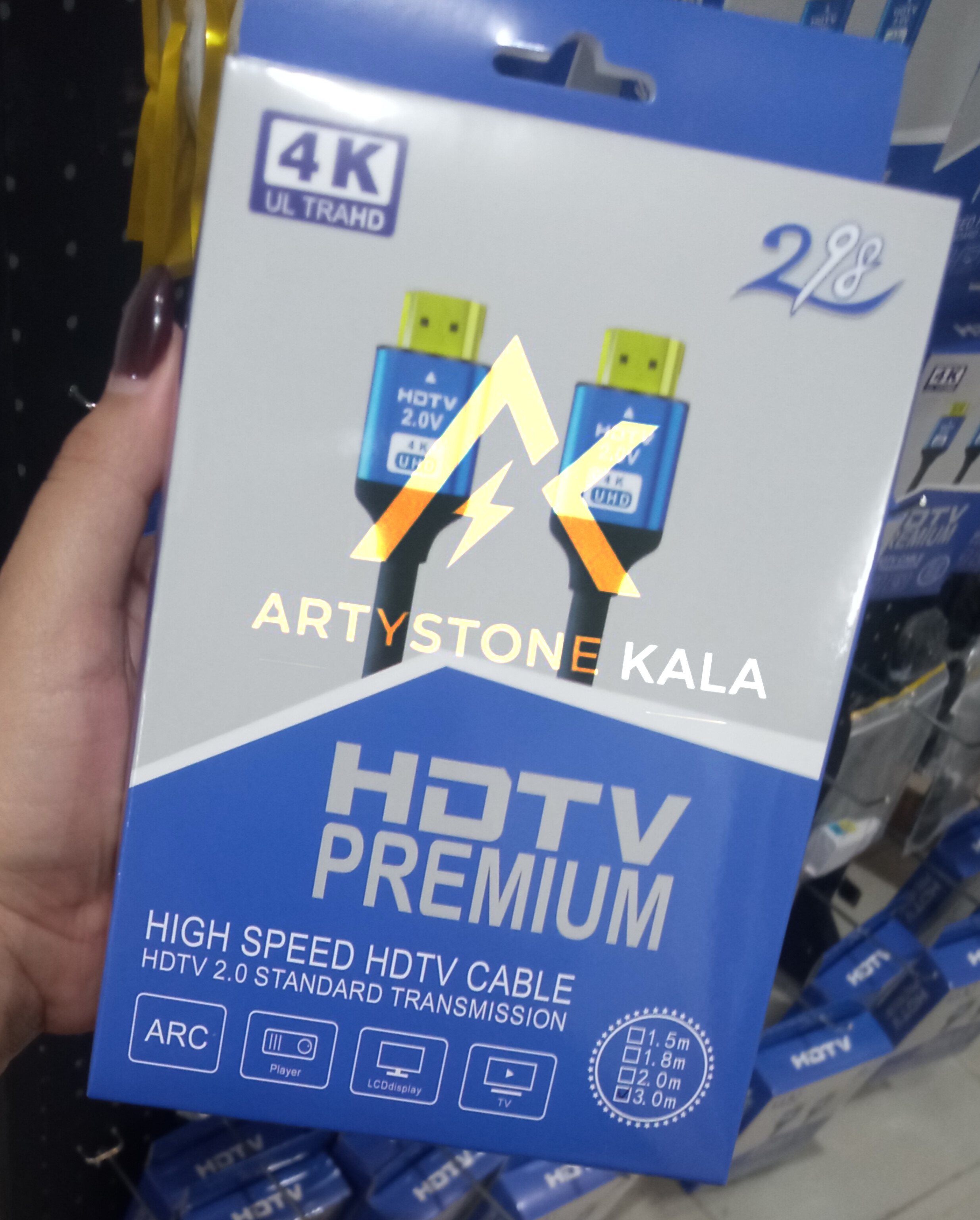 کد_895    کابل HDMI یک و نیم متری 4k پریمیوم کیفیت 2160p_