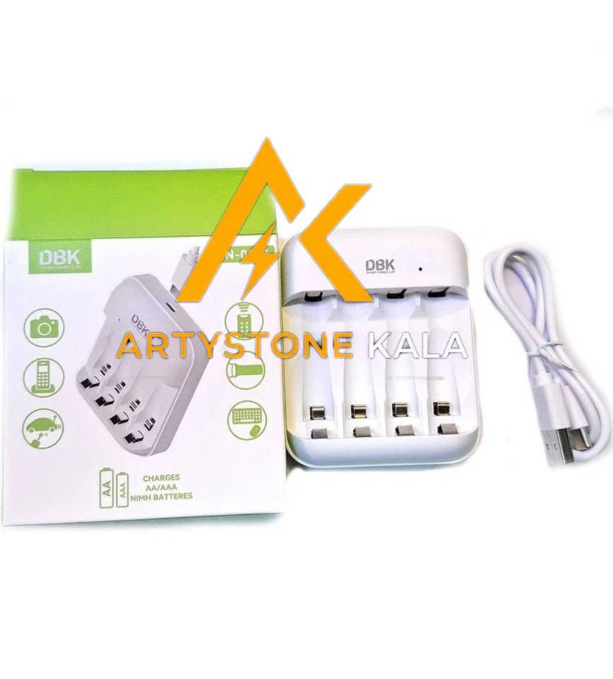 دستگاه شارژر باتری DBK CN-0146 | قلم و نیم قلم | 4 تایی | شارژ تایپ سی ــ کد_1043