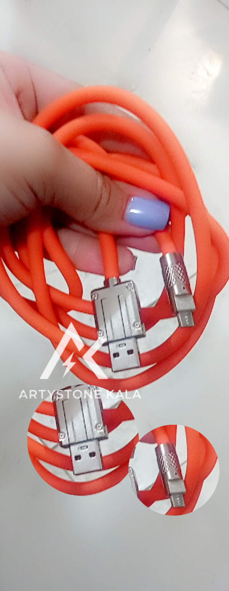 کابل میکرو شلنگی 120وات بسیار ضخیم  ــ  کد_960