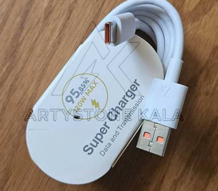 کابل شارژر120وات 7آمپر تایپ سی usbثانیه شمارتوربو ــ کد738