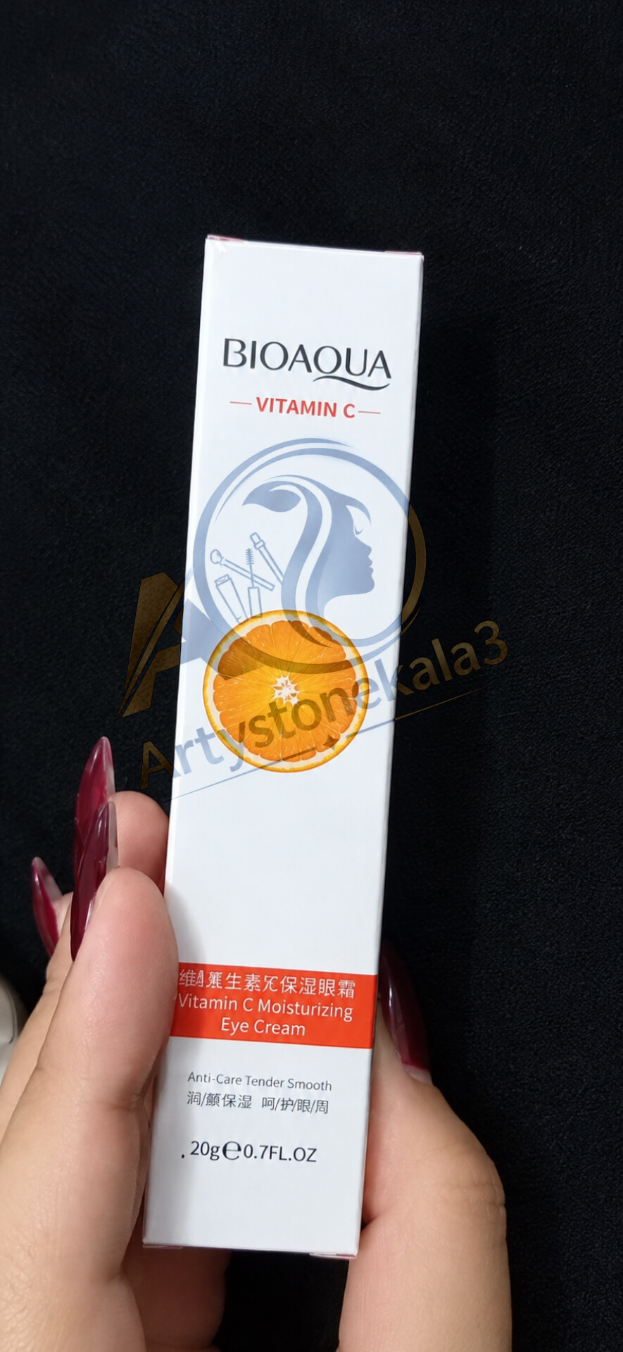 کرم دور چشم بایوآکوا مدل Vitamin C رفع سریع چروک دور چشم حجم 20 میلی لیتر_کد_A63