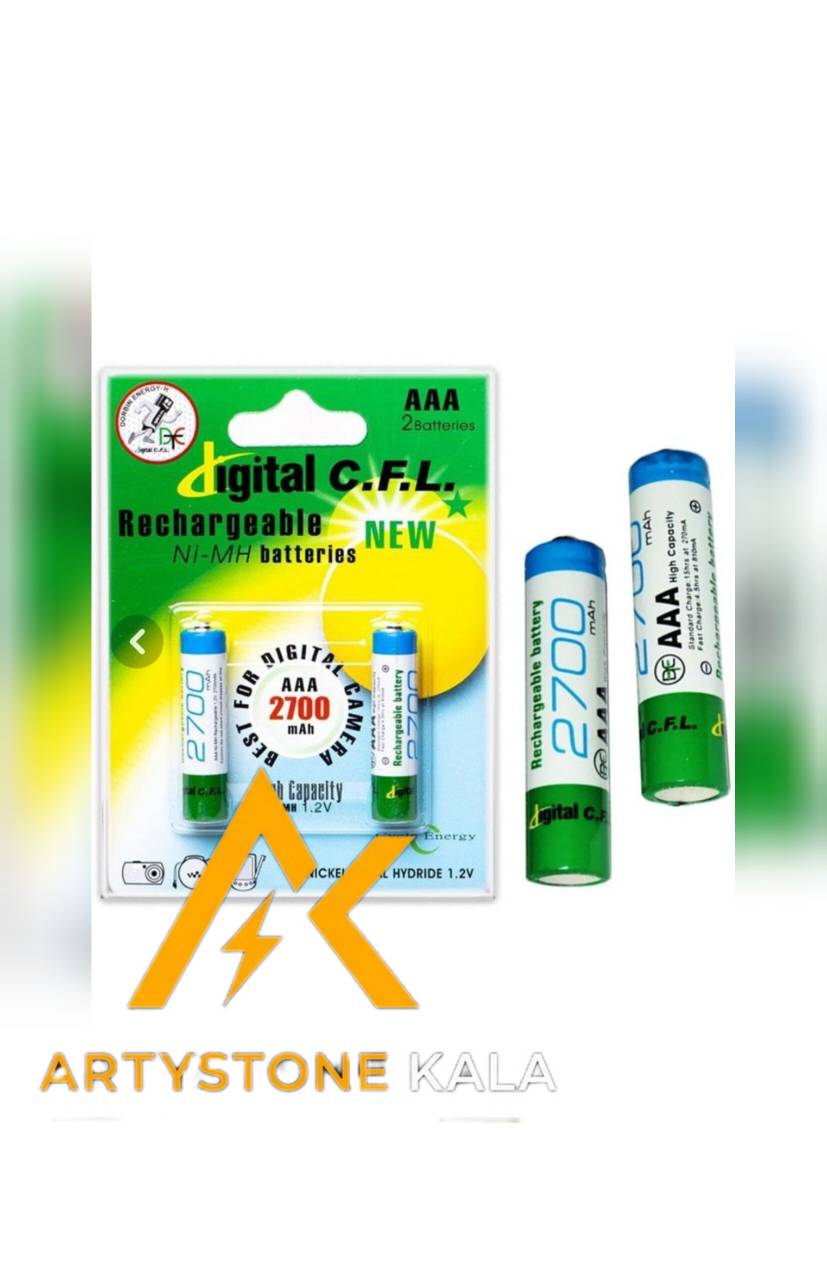 باطری قابل شارژ DIGITAL CFL نیم قلم 2700MA  ـ کد_1035